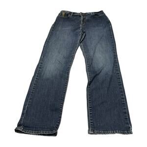 Levis 512 Perfectly Shaping Straight Leg Jeans Womens 32x30 Dark Wash Denim